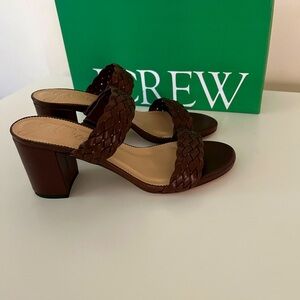 Jcrew Lucie braided-strap Sandals in Italian leather Size 8 run small like 7.5